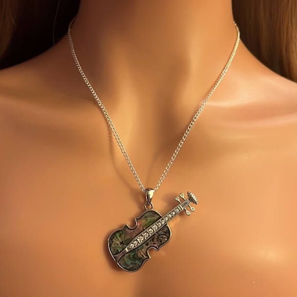 Abalone Guitar Necklace - Picture 3 of 4